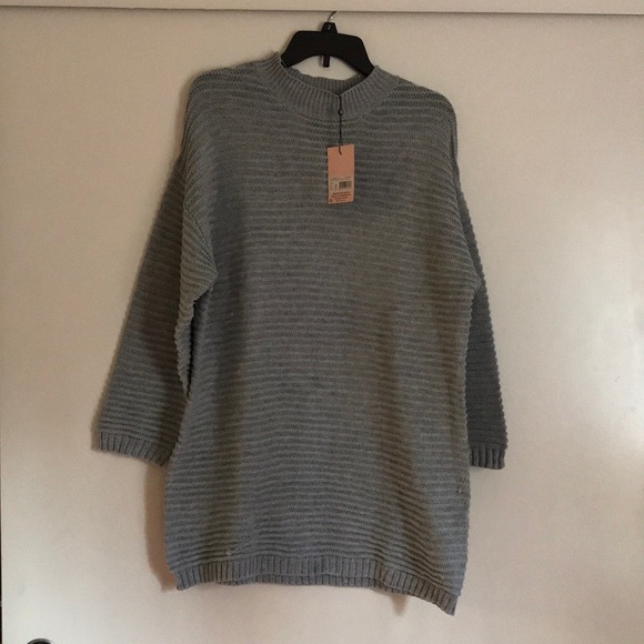 Missguided Petite Ribbed High Neck Jumper Dress - Picture 5 of 5